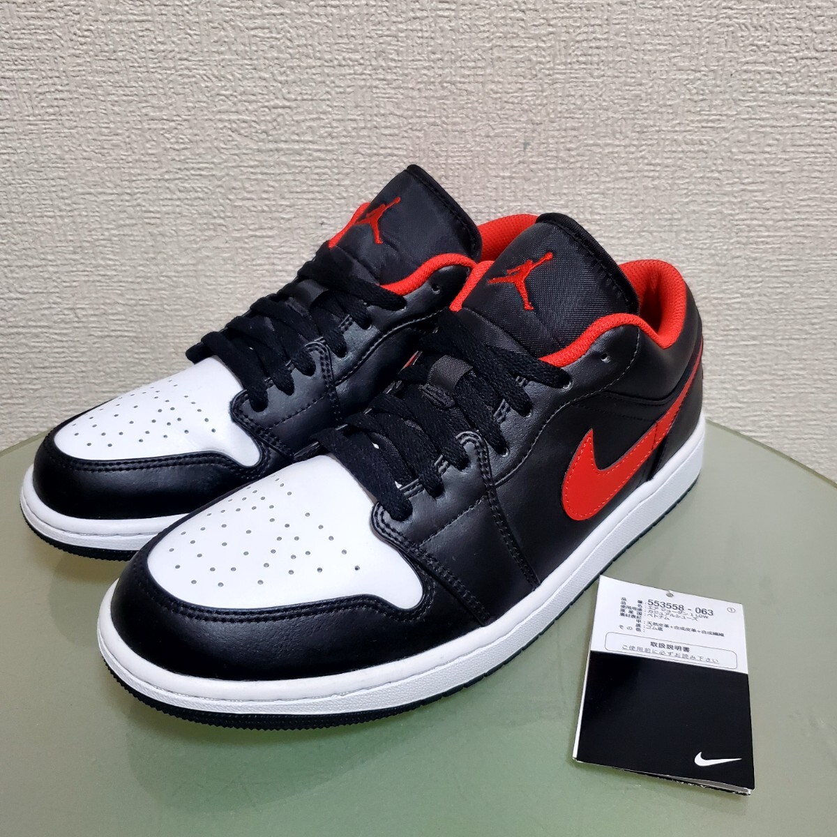 NIKE AIR JORDAN 1 LOW ナイキ エアジョーダン 1 ロー スニーカー27.5㎝ レッド ブラック 人気モデル ストリート 新品 未使用 自宅保管品