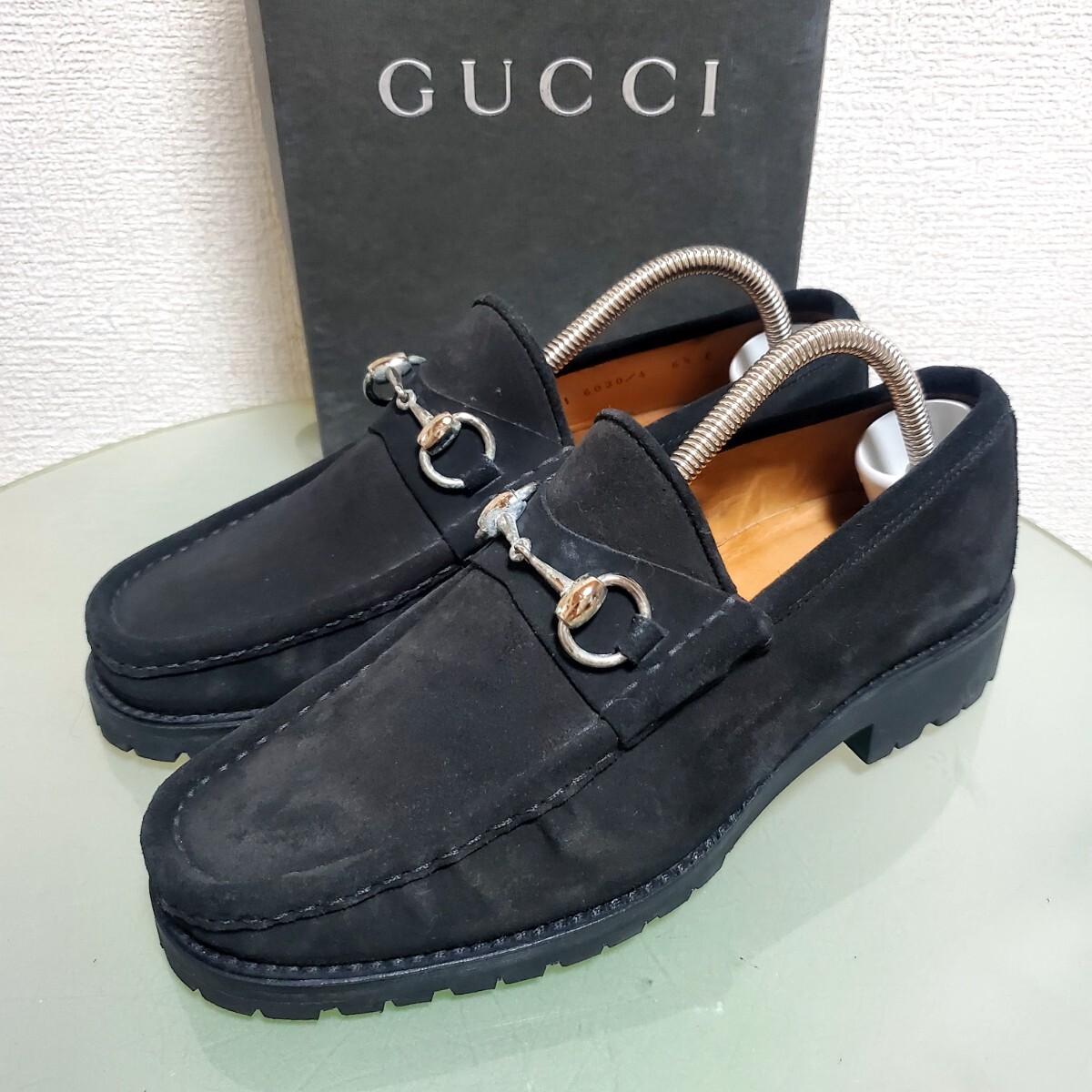 GUCCI グッチ レザーローファー ビットローファー ビジネスシューズ 6.5 約24.5㎝ E ブラック 人気モデル イタリア製 高級靴