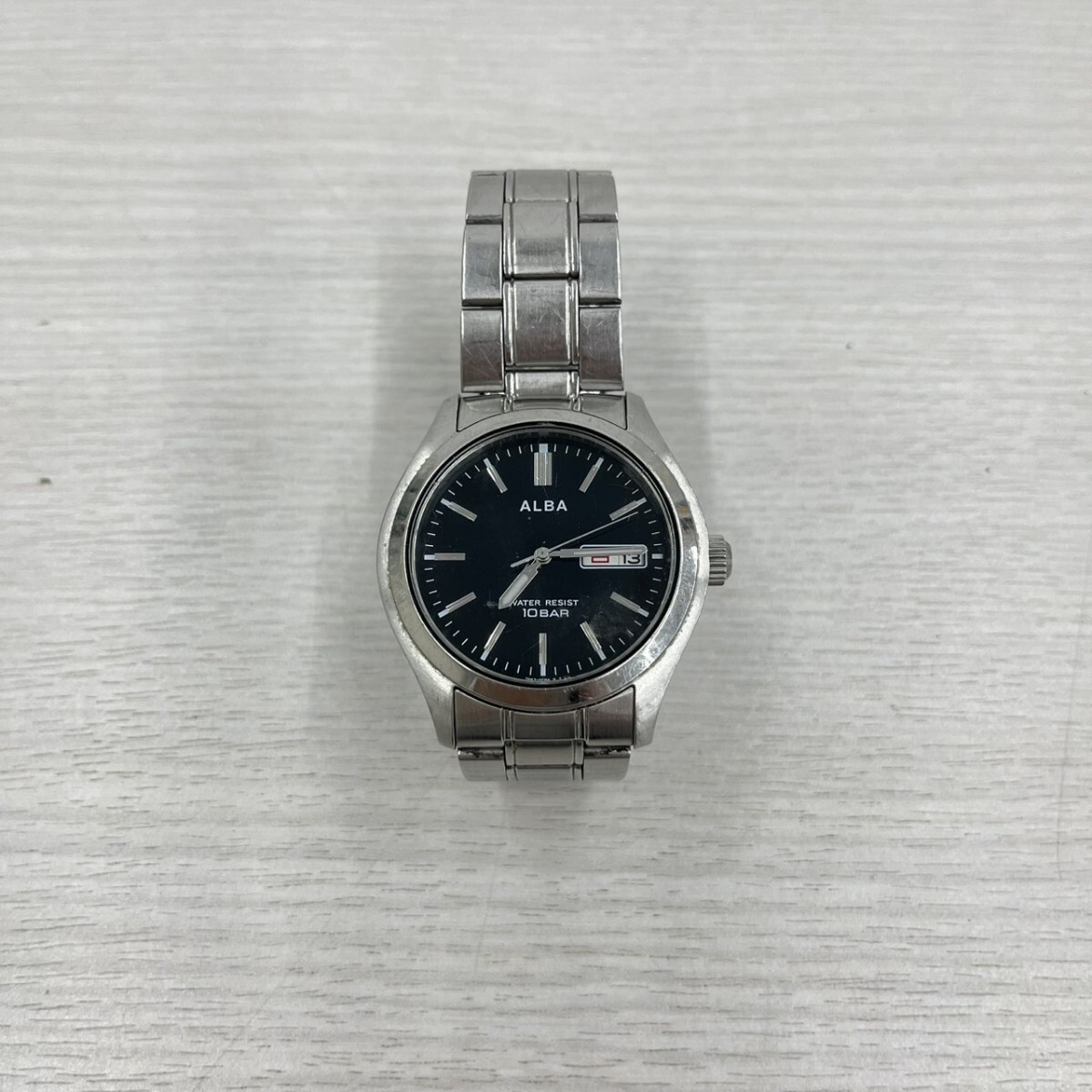 今2605-1071 SEIKO ALBA デイデイト クォーツ 腕時計 セイコー アルバ 7N43-0BA0 クォーツ式