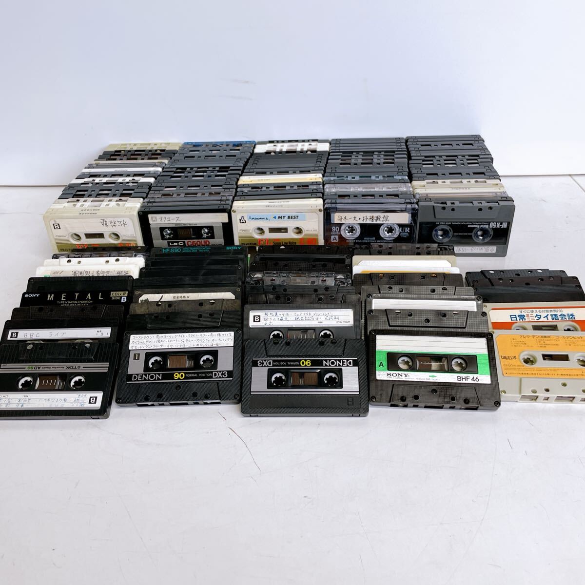714(中古) カセットテープ ノーマル 145枚 まとめ売り 記録媒体 動作未確認 現状品