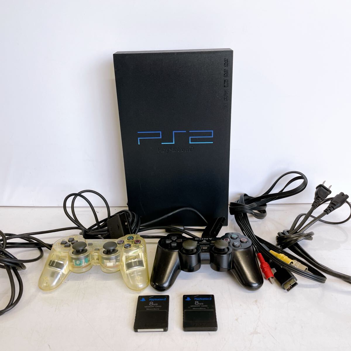 717(中古) SONY PlayStation2 SCPH-30000 コントローラー メモリーカード ソニー PS2 プレイステーション2 通電確認済み 現状品