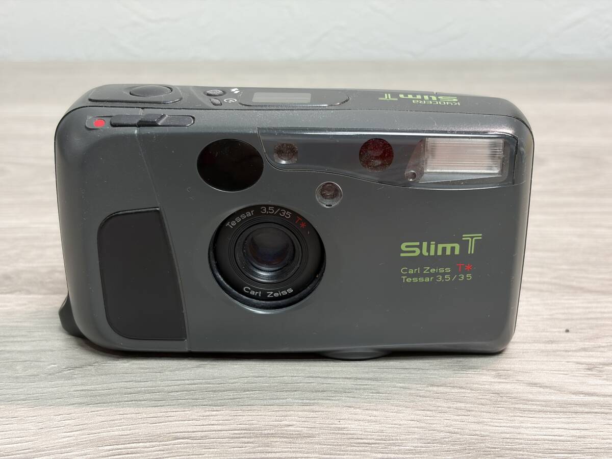 1円〜 KYOCERA 京セラ ヤシカ Slim T コンパクトフィルムカメラ 中古 動作未確認