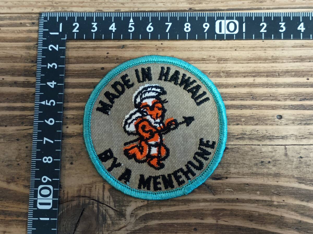 b■ワッペン MADE IN HAWAII BY A MENEHUNE メネフネ 未使用品