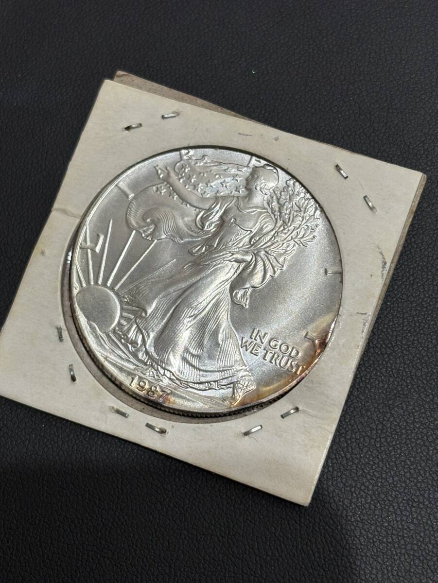 【美品】イーグル銀貨 1オンス 純銀 ウォーキングリバティ 1987年 1ドル アメリカ AMERICAN EAGLE LIBERTY FINE SILVER