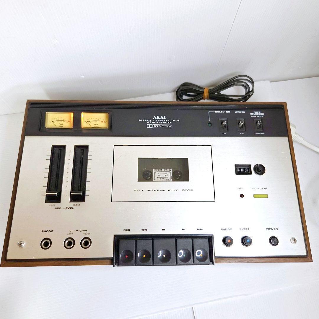 希少　70年代　ヴィンテージ　カセットデッキ　AKAI　アカイ　CS-34D　レトロ　70S