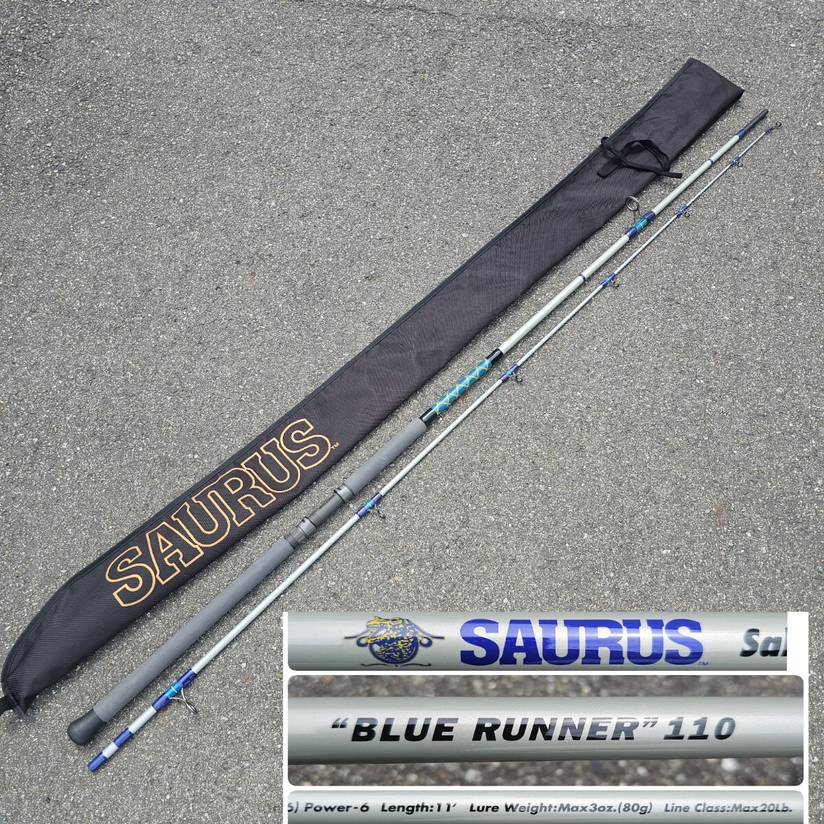 希少美品 SAURUS ザウルス SALTWATER SPORTSMAN BLUE RUNNER 110 ブルーランナー SS110-6 ブリ ヒラマサ カンパチ