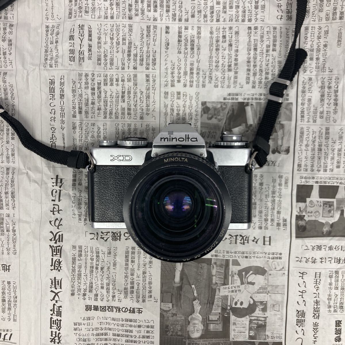 【A14】MINOLTA XD 一眼レフ フィルムカメラ シルバー ボディMD ZOOM 35-70mm F3.5 ジャンク品