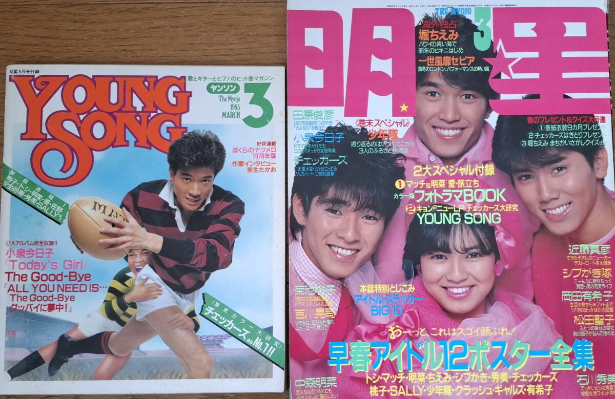 明星　1985年　3月　60年　ヤンソン付き　中森明菜　小泉今日子　松田聖子　河合奈保子　岡田有希子　菊池桃子　荻野目洋子　