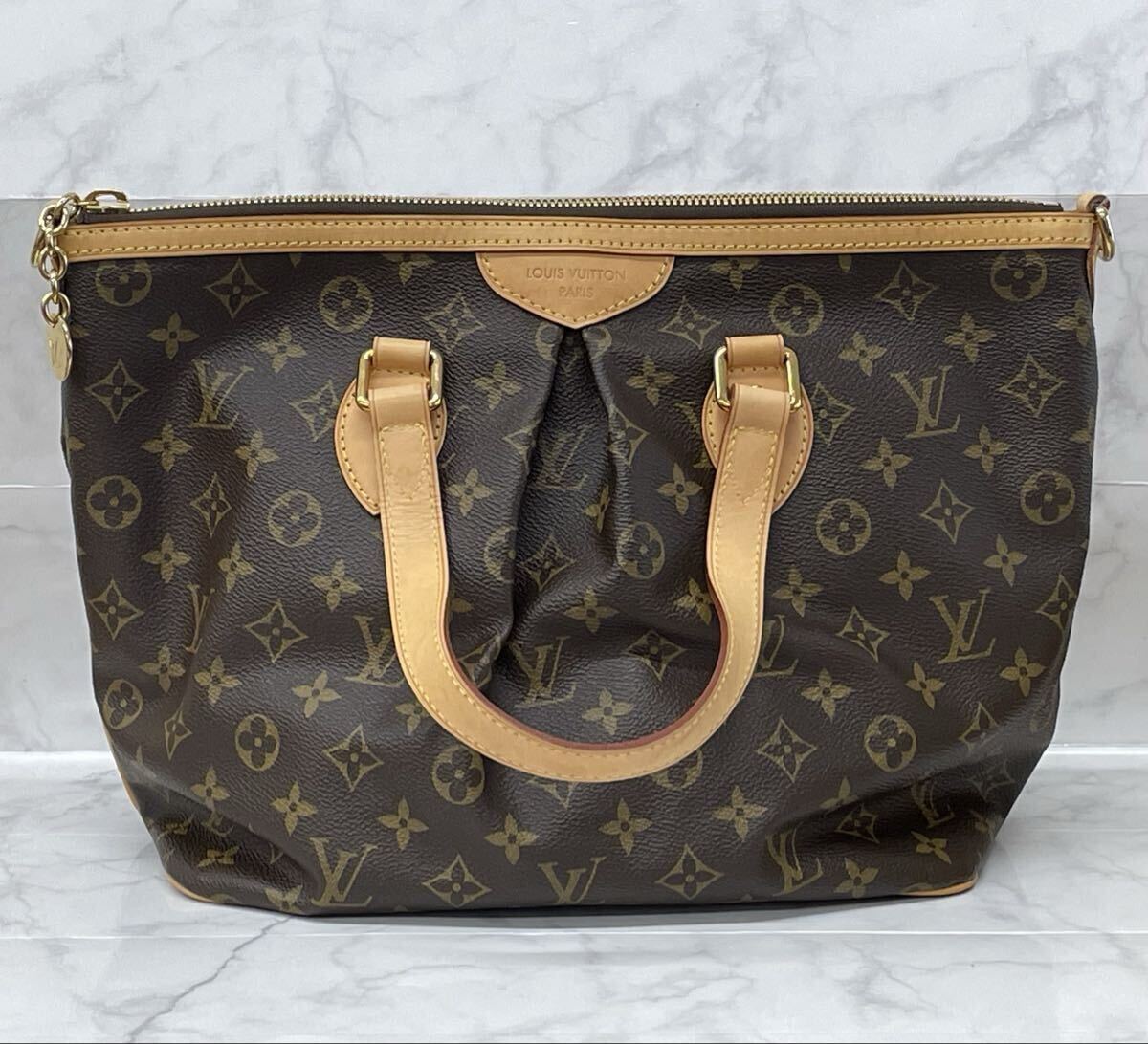 FF 極美品 LOUIS VUITTON ルイヴィトン モノグラム パレルモ ハンドバッグ トートバッグ ショルダーバッグ ブラウン シリアル ヴィンテージ