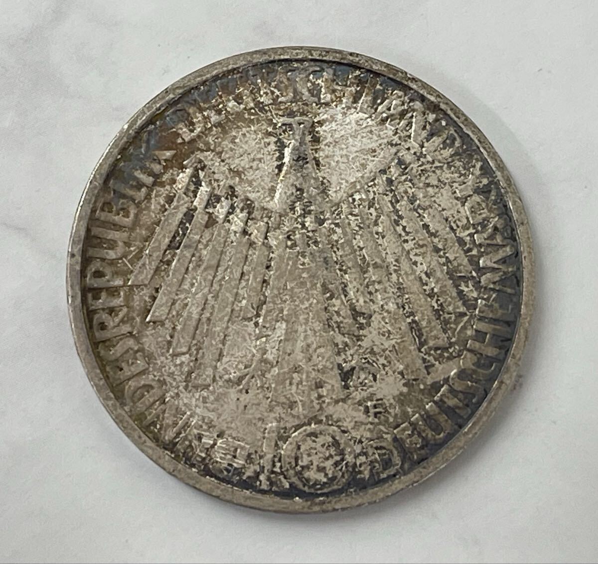 B 送料無料 ドイツ ミュンヘンオリンピック 10マルク 1972年 記念銀貨 約15g 硬貨 外貨 現状品 アンティーク コレクション 中古