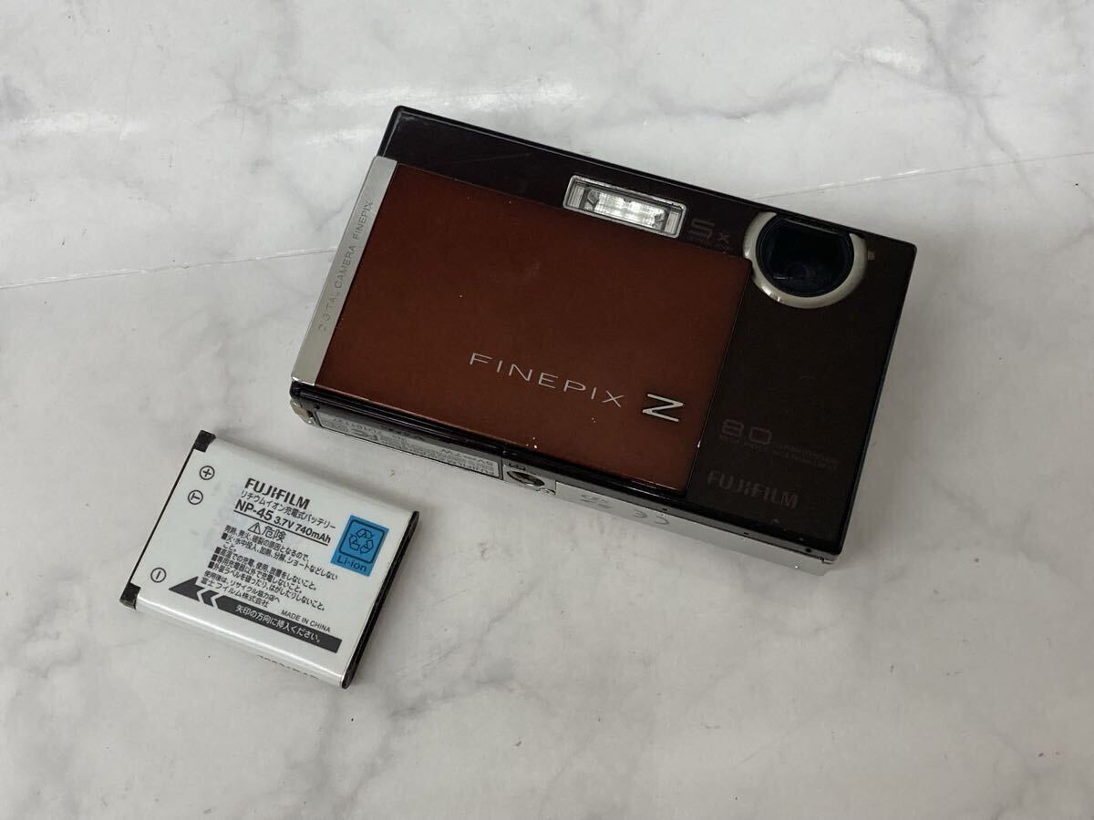 FF 通電確認済 富士フィルム FUJIFILM FinePix Z100fd ブラウン コンパクトデジタルカメラ 800万画素 動作未確認 ジャンク品