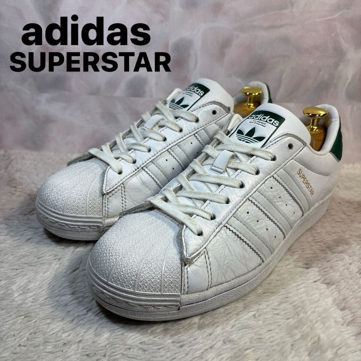 adidas アディダス スーパースター ホワイト/ グリーン 25