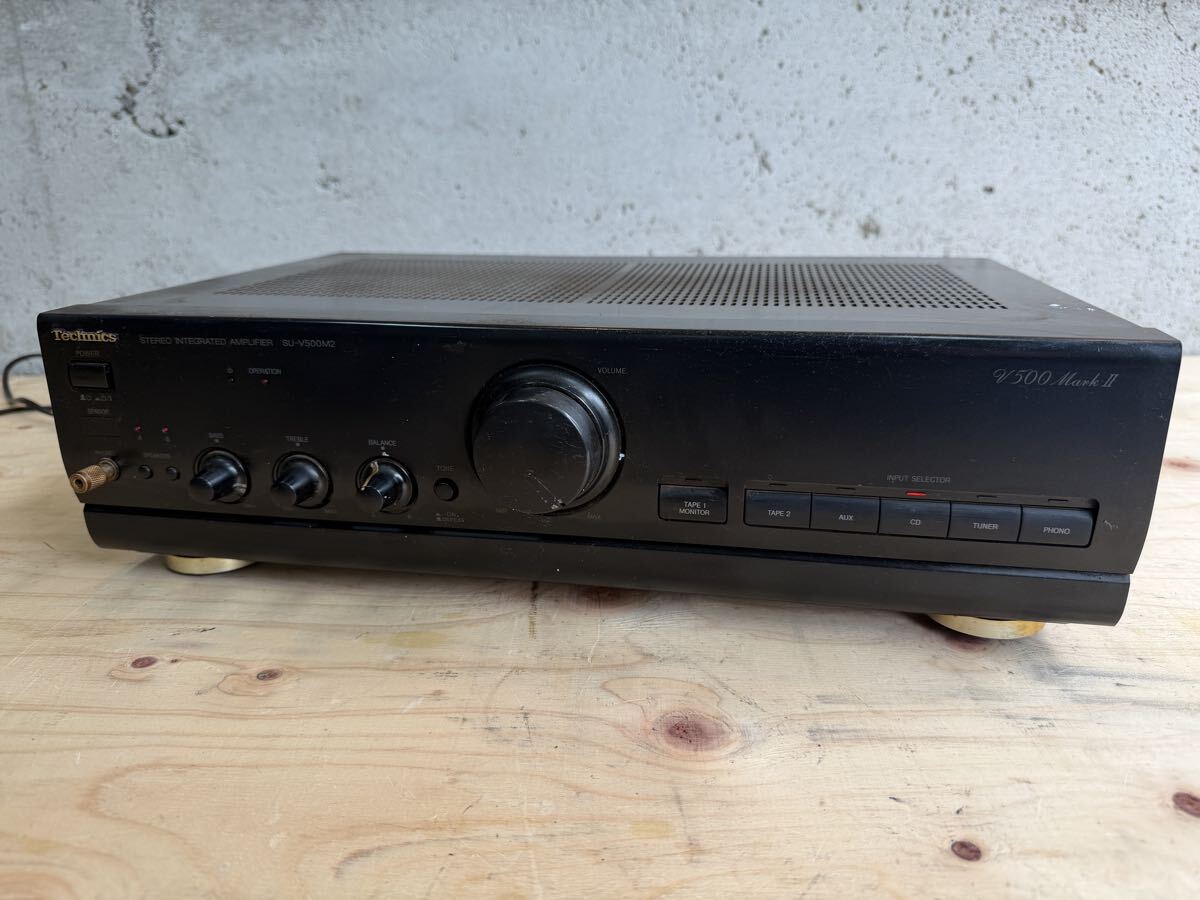 【通電確認済】 Technics テクニクス AMPLIFIER ステレオ SU-V500M2 現状品 訳あり品 アンプ オーディオ機器 プリメインアンプ
