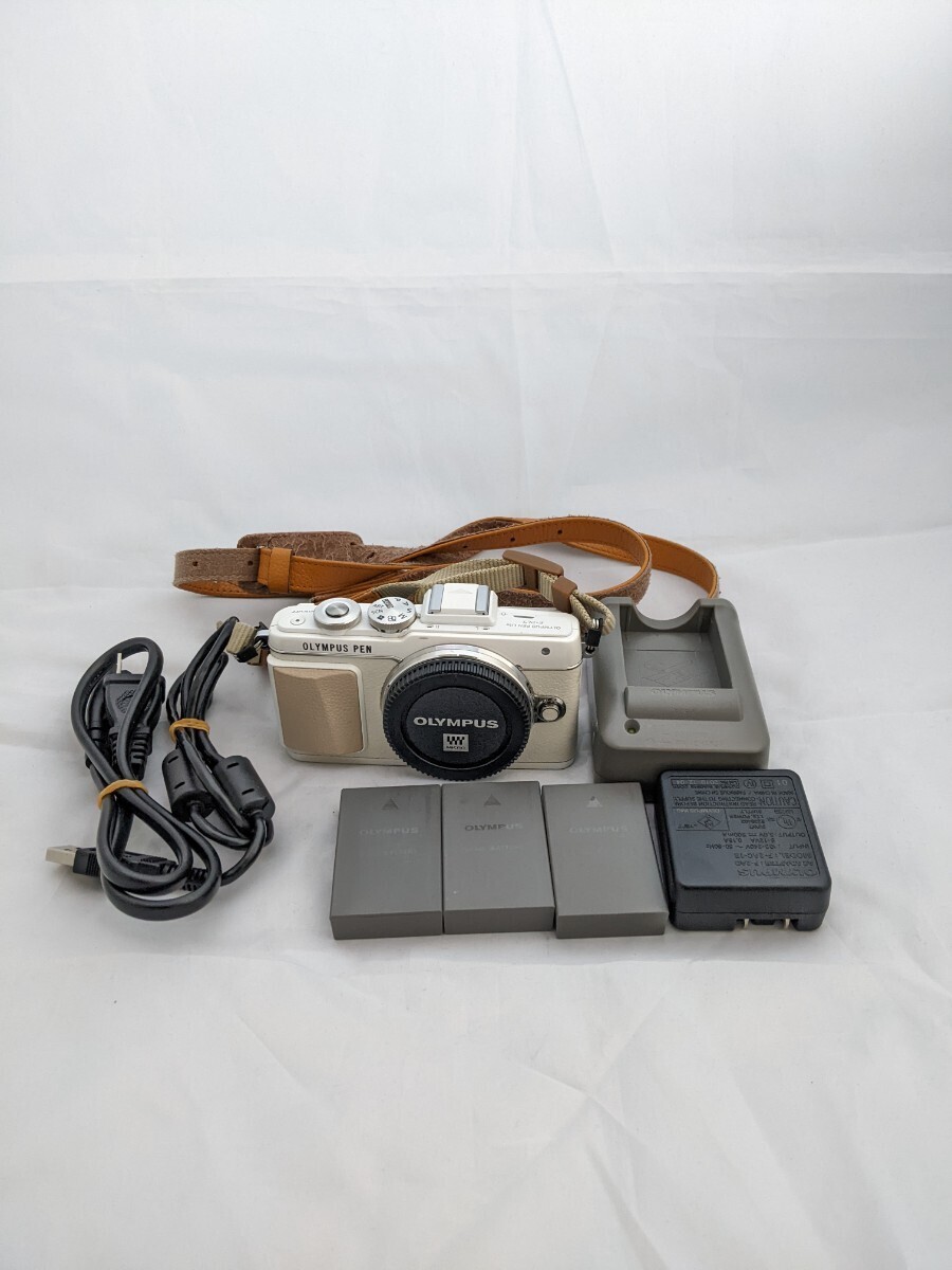 ★美品★OLYMPUS/オリンパス ミラーレス一眼カメラ OLYMPUS PEN Lite E-PL7 ボディ 電池3つ　#05141