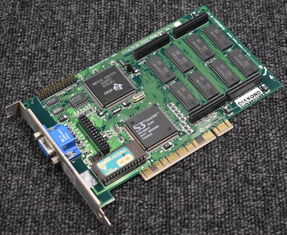 DIAMOND STEALTH 64 VIDEO VRAM PCI 2MB ビデオカード (S3 Vision 968 86C968-P) 動作確認済/中古品 (管:AGP21