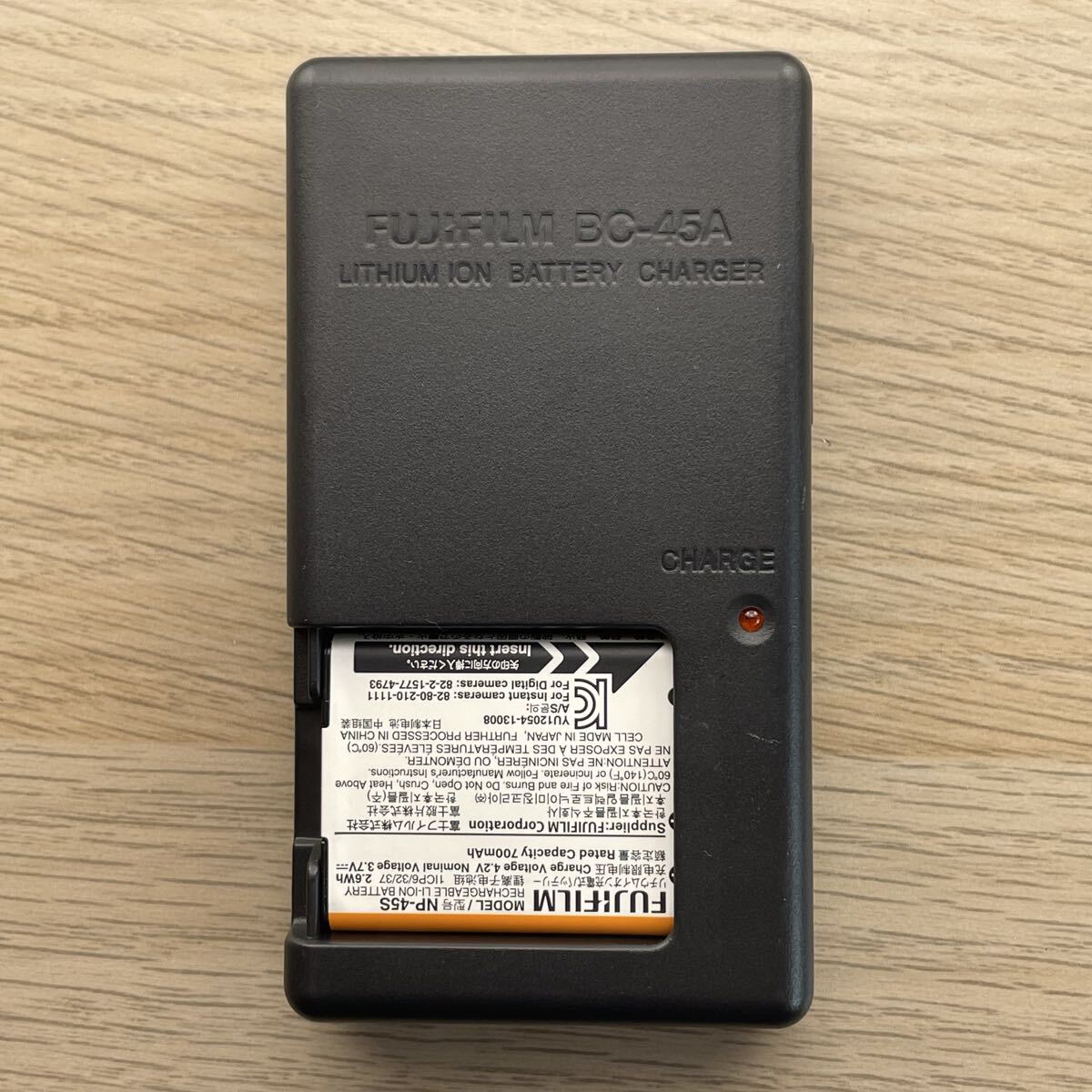 2個セット【動作確認済】送料無料　返金保証　中古　 純正 FUJIFILM バッテリー　NP-45S 充電器　BC-45A