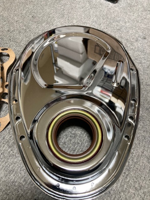 SBC　タイミングチェーンカバー　クローム　２８３－４００　インパラ　ベルエア　カプリス　カマロ　エルカミーノ　C-10