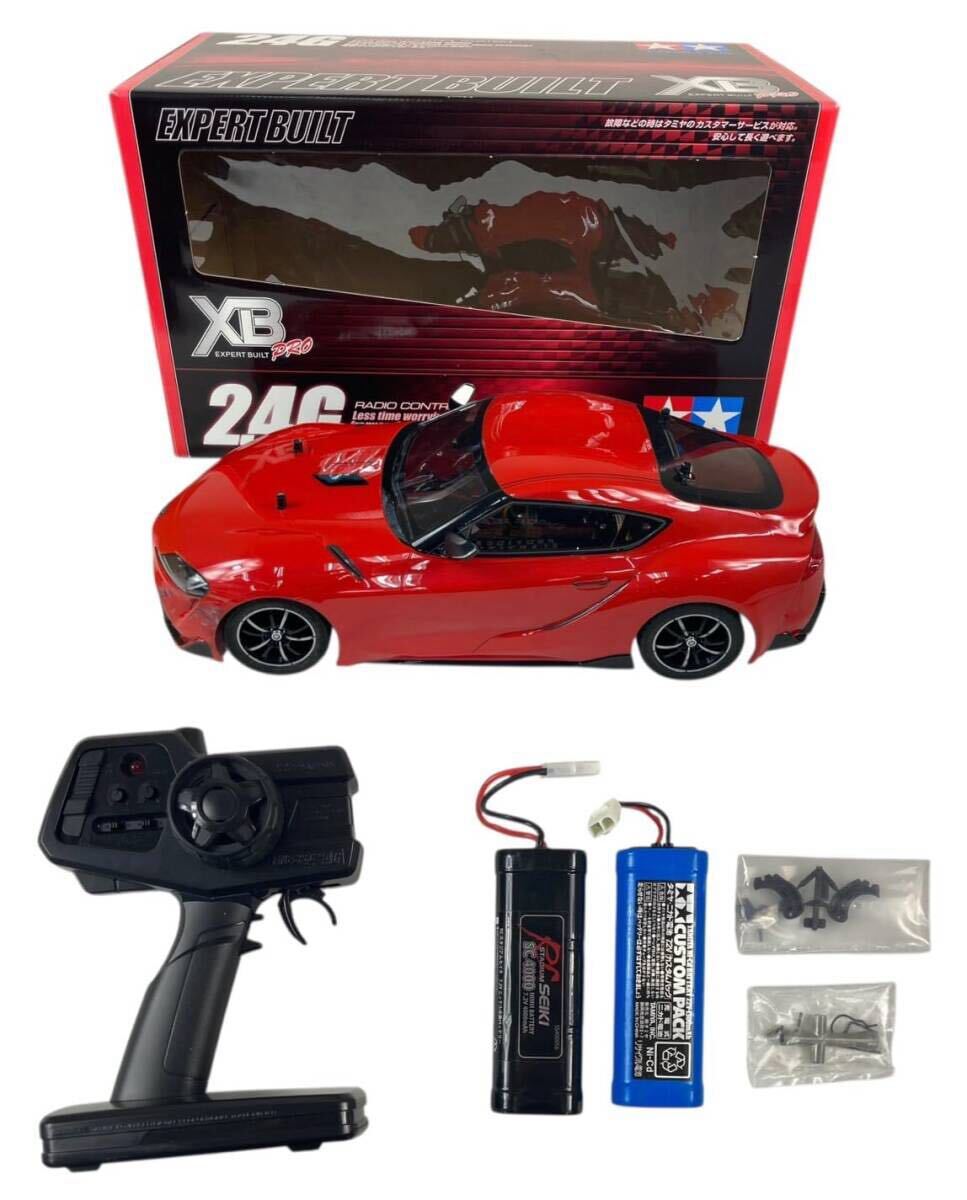 HY4042F ★現状品★ タミヤ 1/10 XBシリーズ No.216 XB トヨタ GR スープラ (TT-02シャーシ) レッド プロポ付き塗装済み完成モデル 57916