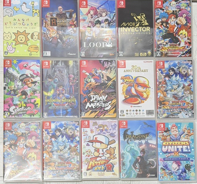 格安!! 99円スタート!! switch スイッチ ゲームソフト 15本まとめ スプラ2 パワプロ24-25 遊戯王 LOOP8 他