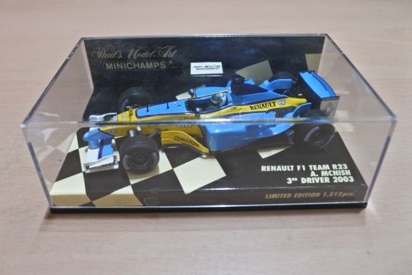 FW1　ミニチャンプス 1/43　RENAULT F1 TEAM R23 F.MONTAGNY TEST DRIVER 2003　60/定形外390