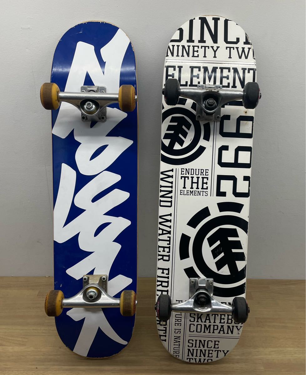 ※N22 スケートボード 2台まとめ 現状品 ZOO YORK ELEMENT スケボー コンプリート 完成品 コンプリートセット