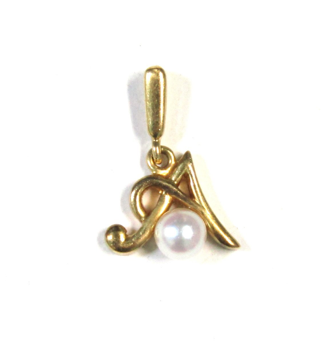 MIKIMOTO K18 ベビー パール アルファベット イニシャル A ペンダント トップ ミキモト