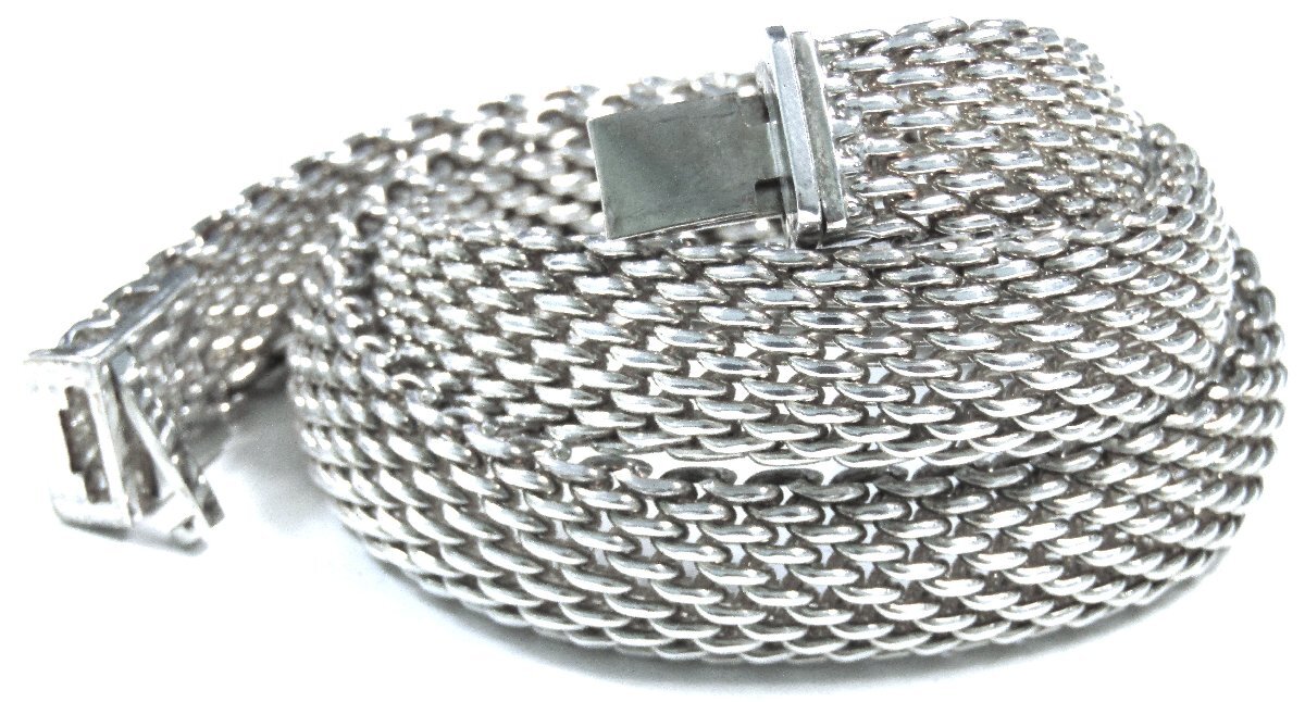 美品 TIFFANY&Co サマセット メッシュ ネックレス ティファニー SV 925 スターリング シルバー 箱付属 送料無料