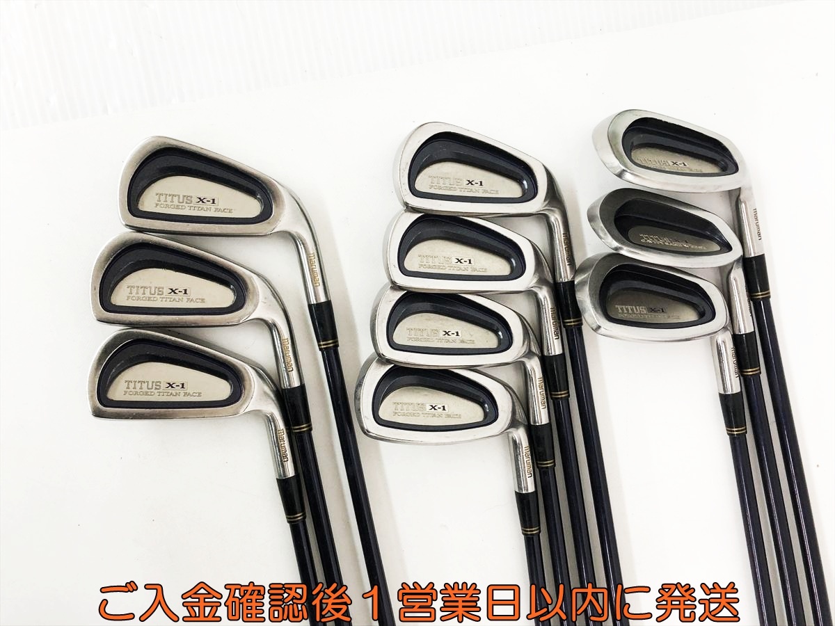 【1円】ゴルフ maruman マルマン TITUS X-1 アイアンセット 3-9.PW.AW.SW 10本セット フレックスSR-BL ゴルフクラブ S01-004hr/F7