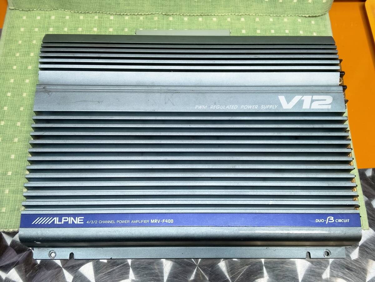 高級名機！ALPINE「ＭＲＶ－Ｆ４００」V12アルパイン4/3/2chパワーアンプ/本体のみ（中古品、通電ok）旧車シルビアS13音質街道