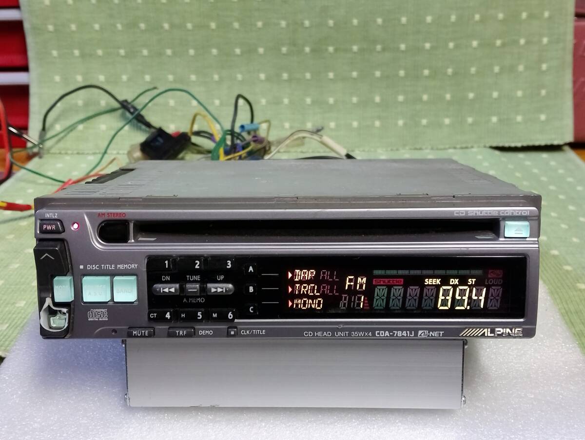 当時物の高級機！ALPINE「ＣＤＡ－７８４１Ｊ」アルパイン製CDプレーヤ本体のみ（中古・通電ok）旧車S13シルビア街道希少マニア