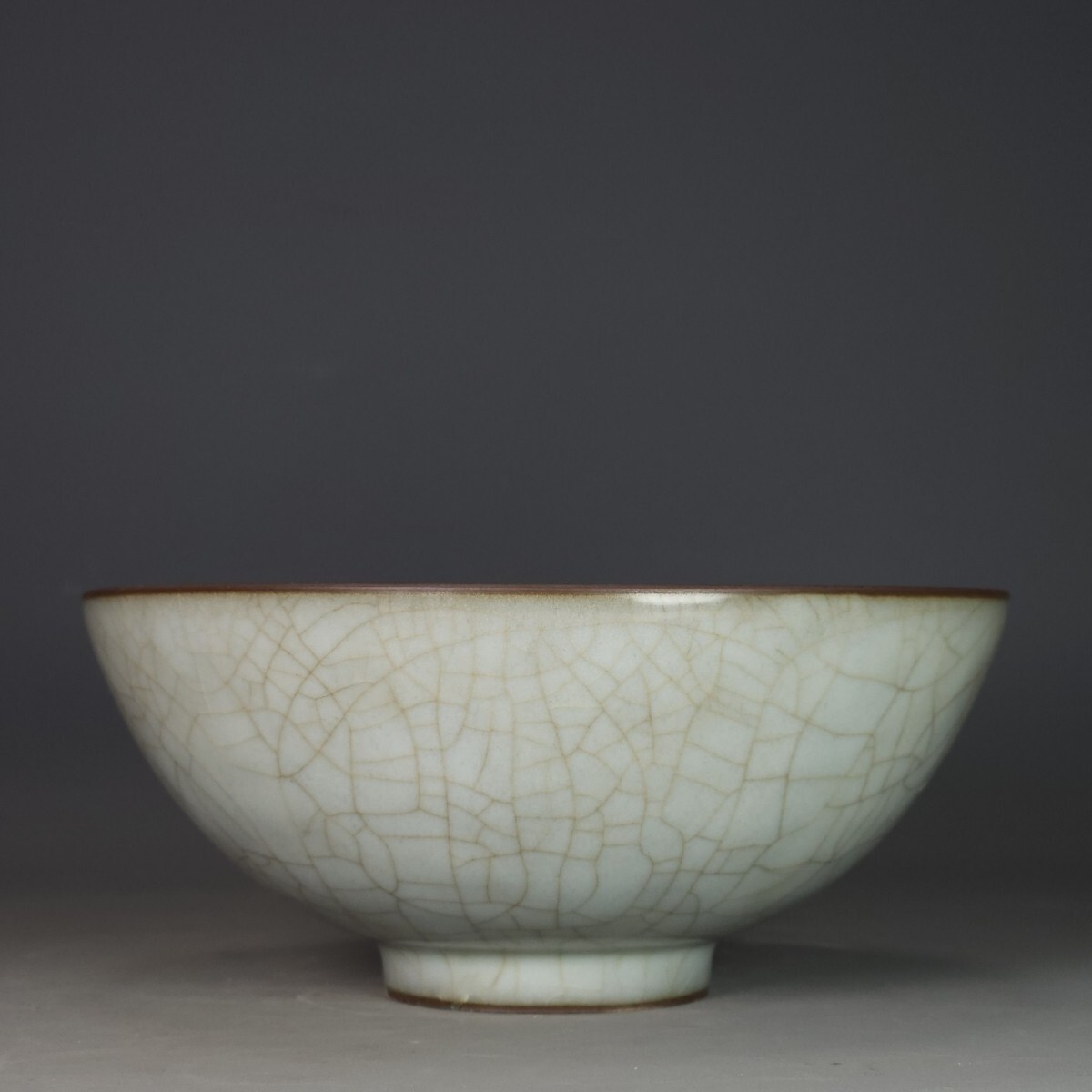 【萬藏】中国 宋代 官窯 茶碗 骨董 古玩 中国美術 茶道具 当時物 骨董品 古玩 時代物 唐物 w3