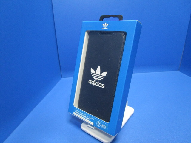 adidas アディダス iPhone13 Pro 手帳型ケース 手帳 ケース カバー スマホケース 耐衝撃 TPU BASIC ブラック 黒 ★q