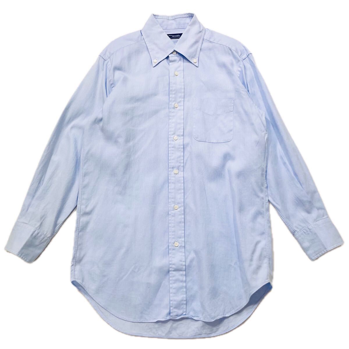303 Maker's Shirt 鎌倉 メーカーズシャツカマクラ ボタンダウン 長袖 ワイシャツ ビジネス オフィス 無地 ライトブルー メンズ 60504O