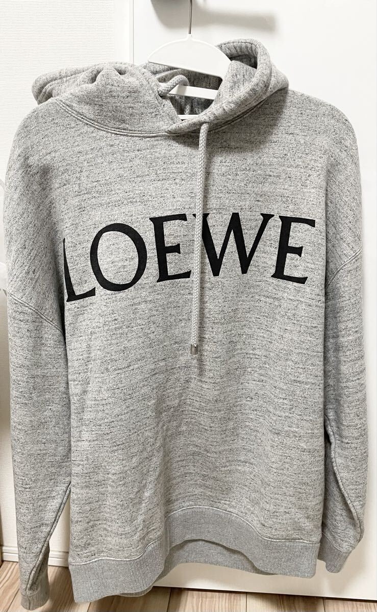 LOEWEパーカー/M/コットンフーディー・パーカー/GRY/プリント/S359Y25X15 極美品中古
