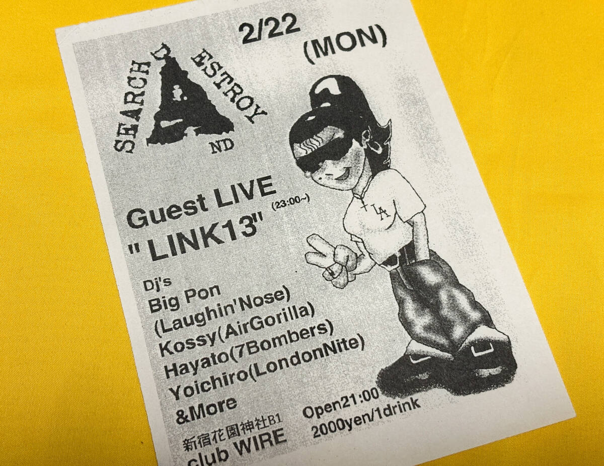 ◆ 日本のPUNK/インディーズ チラシ/フライヤー 60 / LINK 13 / PON (LAUGHIN’ NOSE) ◆