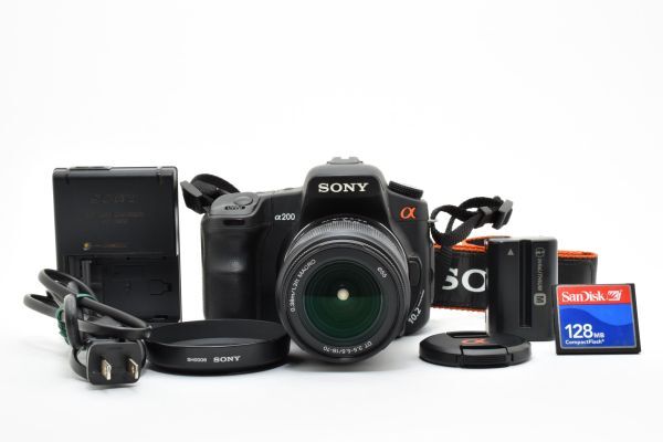 ★良品★ ソニー SONY α200 DSLR-A200 + DT 18-70mm F3.5-5.6 MACRO デジタル一眼 #BE003-1/1353 ★