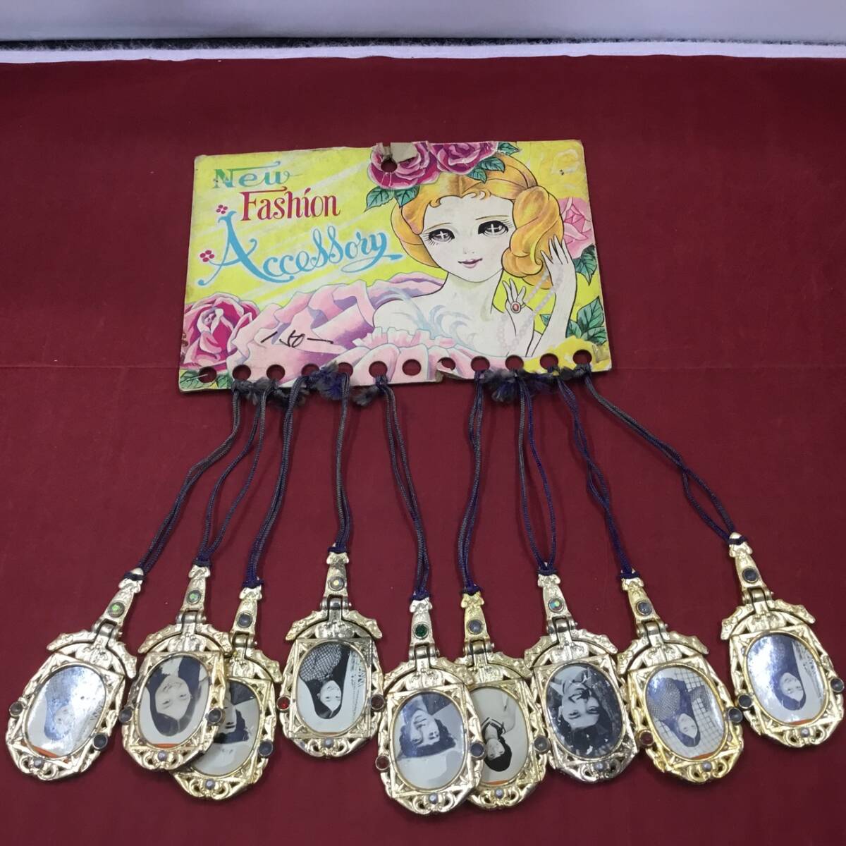 昭和レトロ　駄菓子屋玩具 おもちゃ 手鏡 当時物 ミニハンドミラー 
