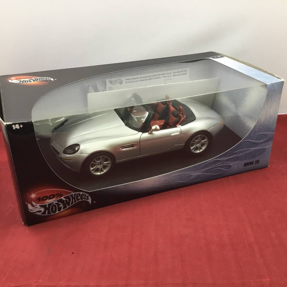 MATEL マテル 1/18 100％ Hotwheels ホットウィール BMW Z8 シルバー 29614 一部塗装難有り 中古品 