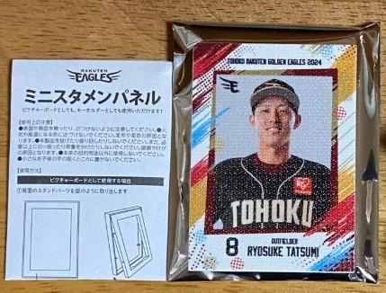 ◎東北楽天 ゴールデン イーグルス　ミニスタメンパネル　辰巳亮介　＃8 新品　未使用品◎