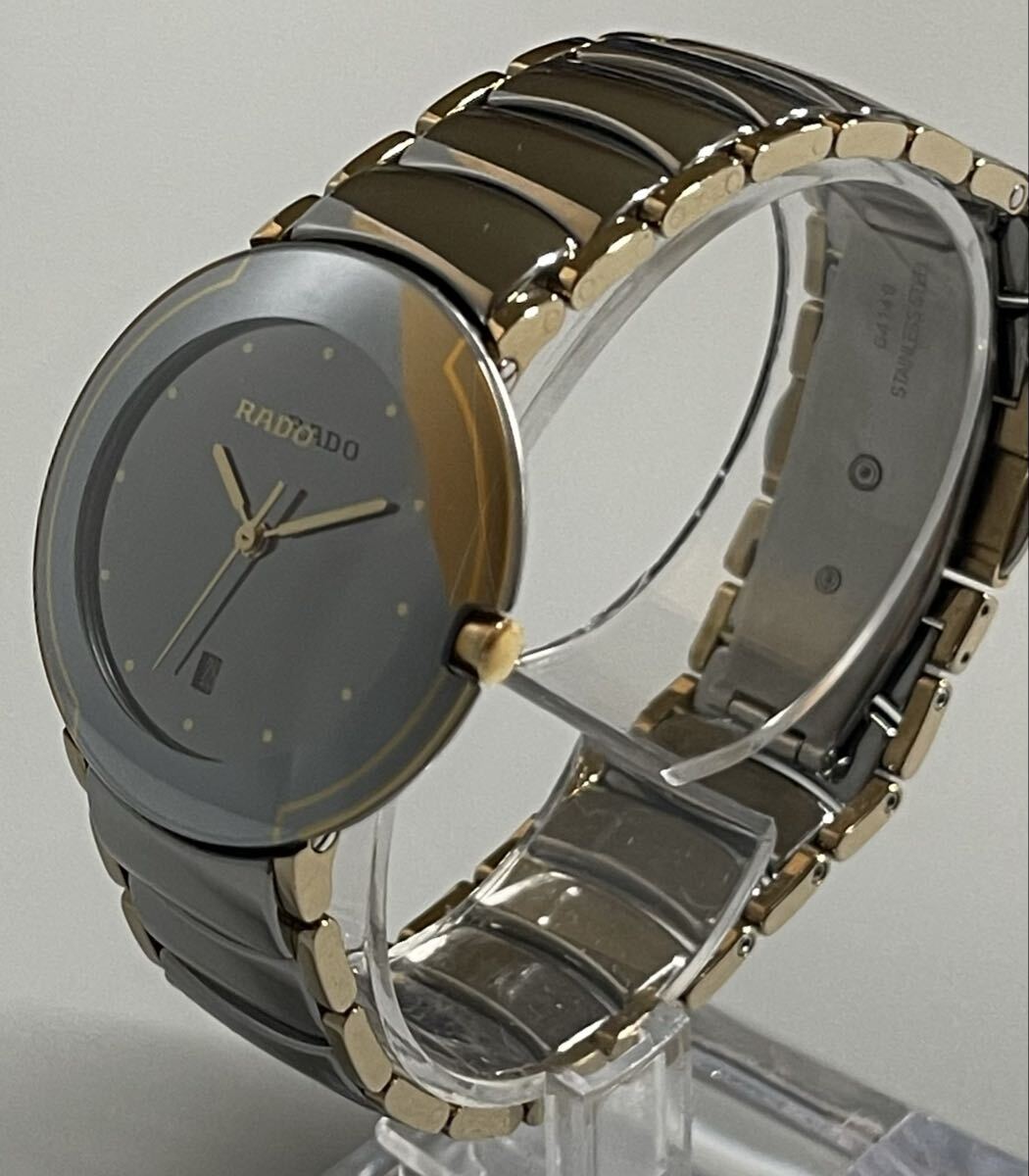 【5-5Li-10】RADO ラドー DIASTAR ダイヤスター クオーツ 129.0326.3 CERAMIC セラミック こま付き ブランド腕時計 腕時計 現状品