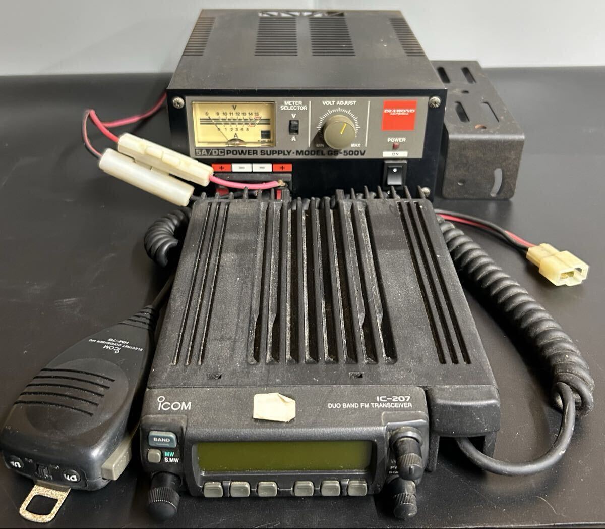 【5Li-11】ICOM アイコム IC-207 アマチュア無線 無線機 トランシーバー/ダイヤモンド GS-500V パワーサプライ 2点まとめ 現状品