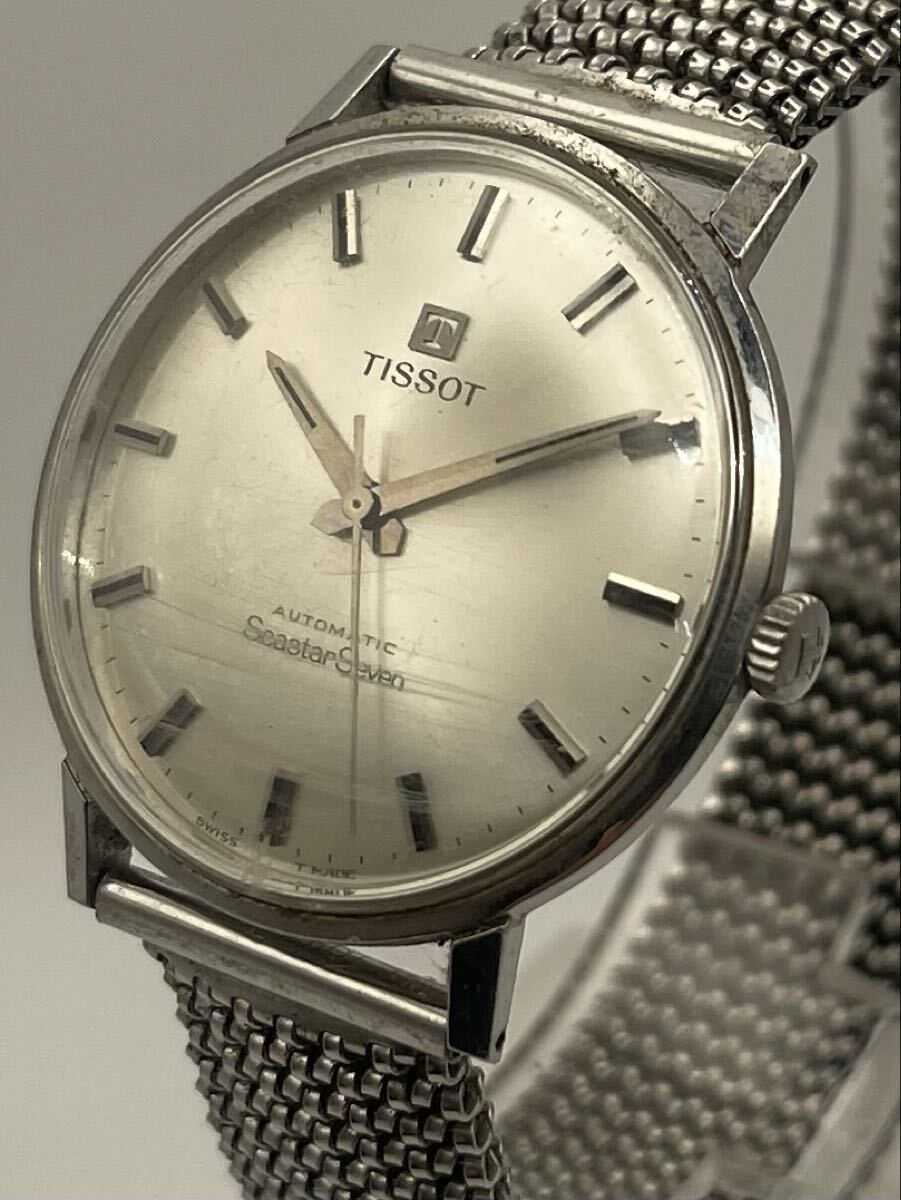 【7Li-6】TISSOT ティソ Seastar Seven シースターセブン automatic 自動巻き No.335T 稼働 シルバーカラー ブランド腕時計 腕時計 現状品