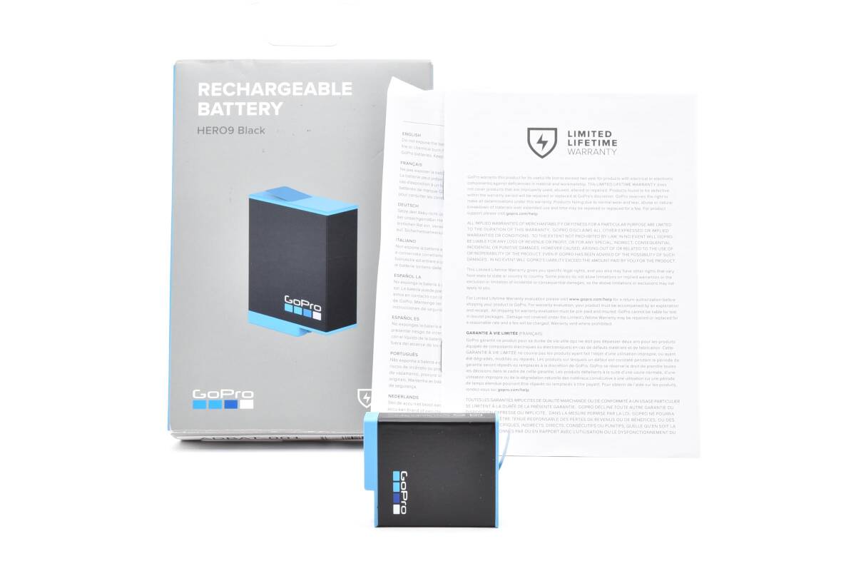 【1945】 美品 GoPro HERO9 Black 純正バッテリー Rechargeable Battery ゴープロ 充電池 箱付