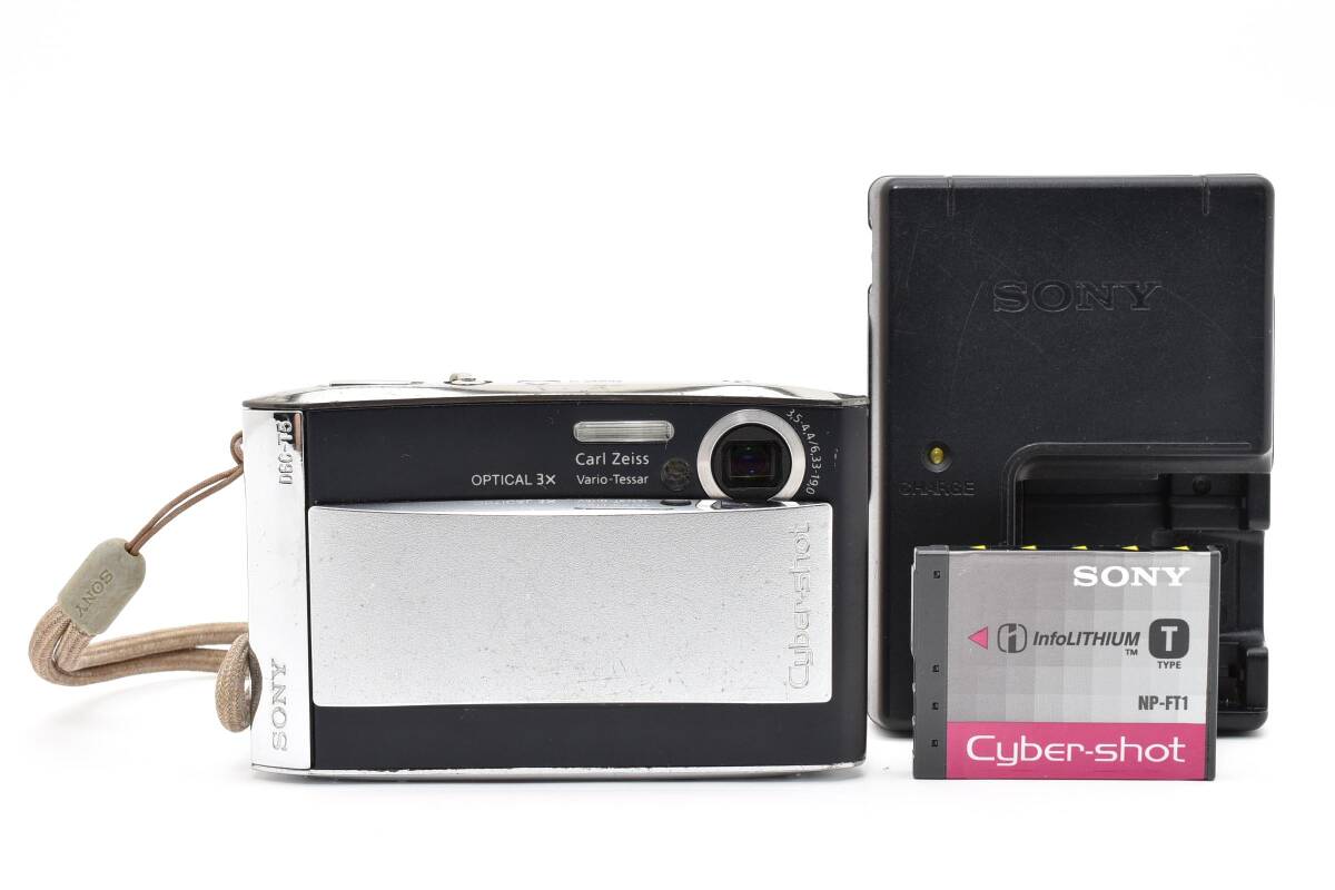 【1972】SONY Cyber-shot DSC-T5 ブラック 訳あり 液晶暗い 液晶内カビあり バッテリー 充電器付