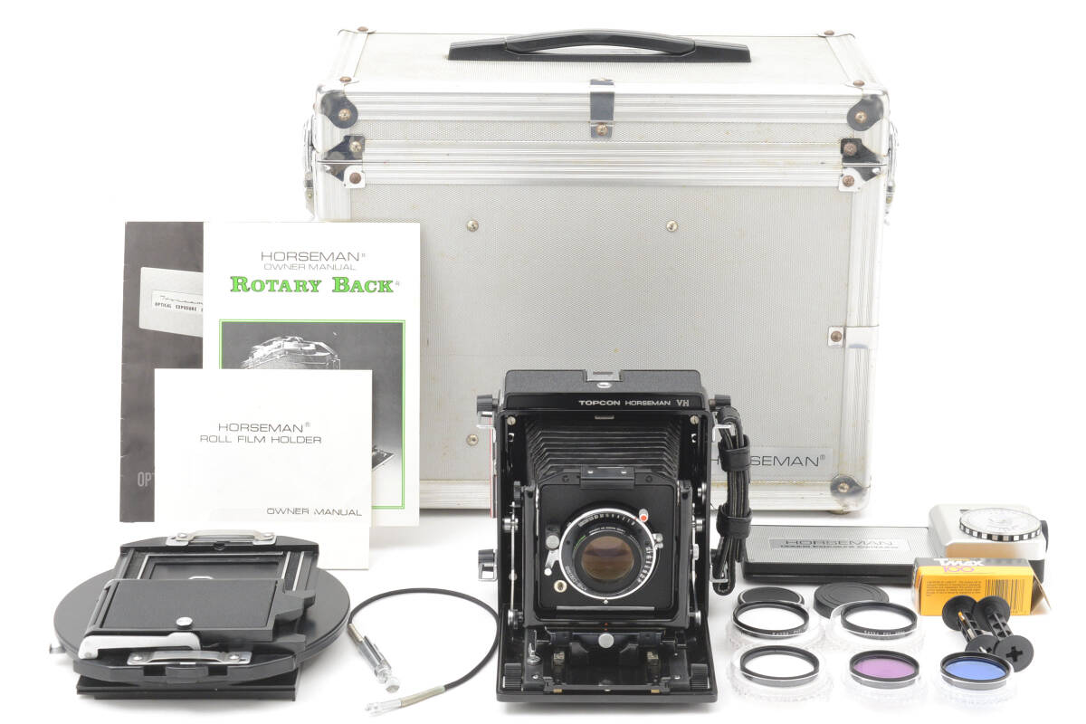 【2123】TOPCON HORSEMAN VH Topcorレンズ 120フィルムバック Rotary Back ケース付 一式