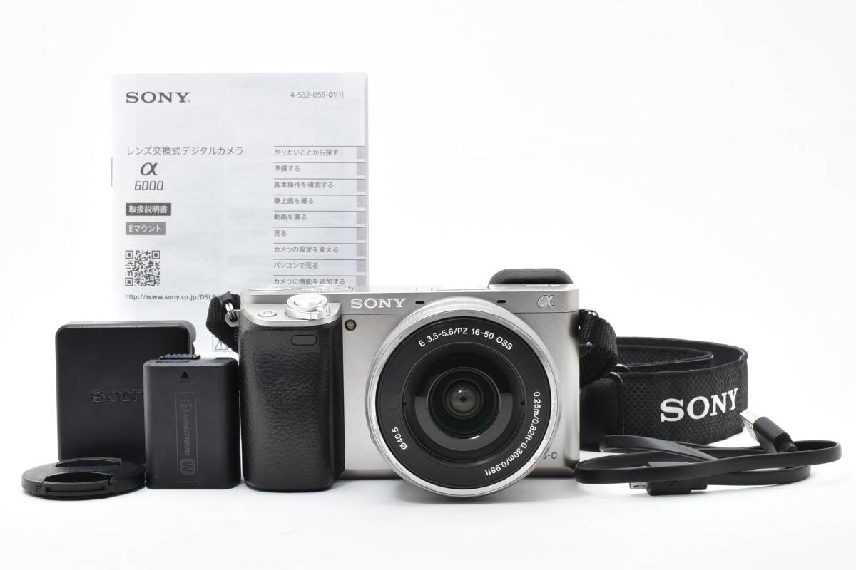 【2095】SONY α6000 ILCE-6000L シルバー パワーズームレンズキット 1935回