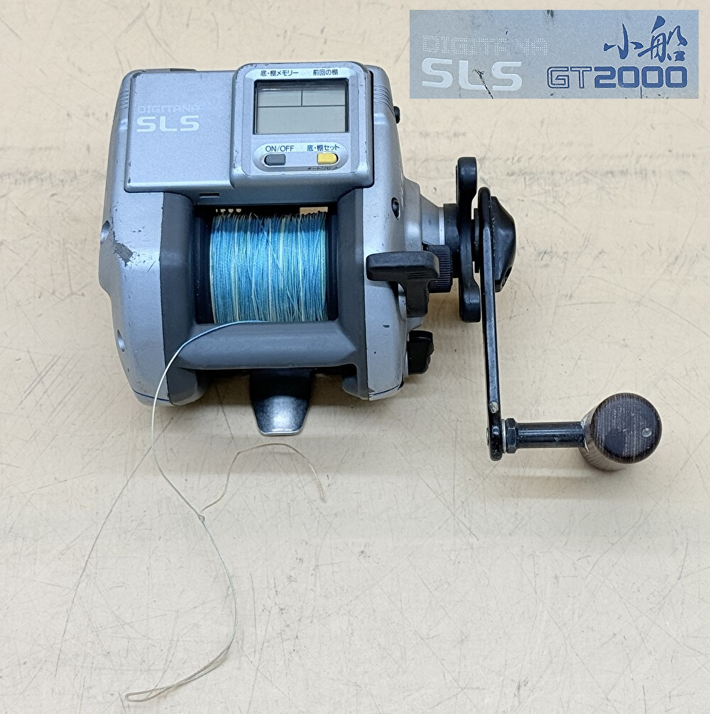 SY5-13 SHIMANO シマノ デジタナSLS 小船 GT2000 カウンター付 電動 船用リール 通電OK 釣り用品 釣具 現状品 保管品