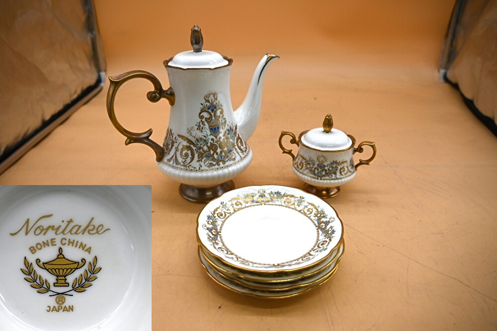 TY5-21 NORITAKE ノリタケ 陶磁器 洋食器 6点まとめ ティーポット シュガーポット 皿 生活雑貨 家庭用品 保管品 現状品