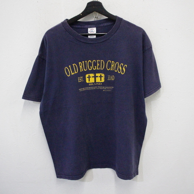 M381 2000年代製 DALTA デルタ 半袖Tシャツ■00s 表記Lサイズ ネイビー 紺 メッセージ アメカジ ストリート 古着 激安 希少 古着卸 90s 80s