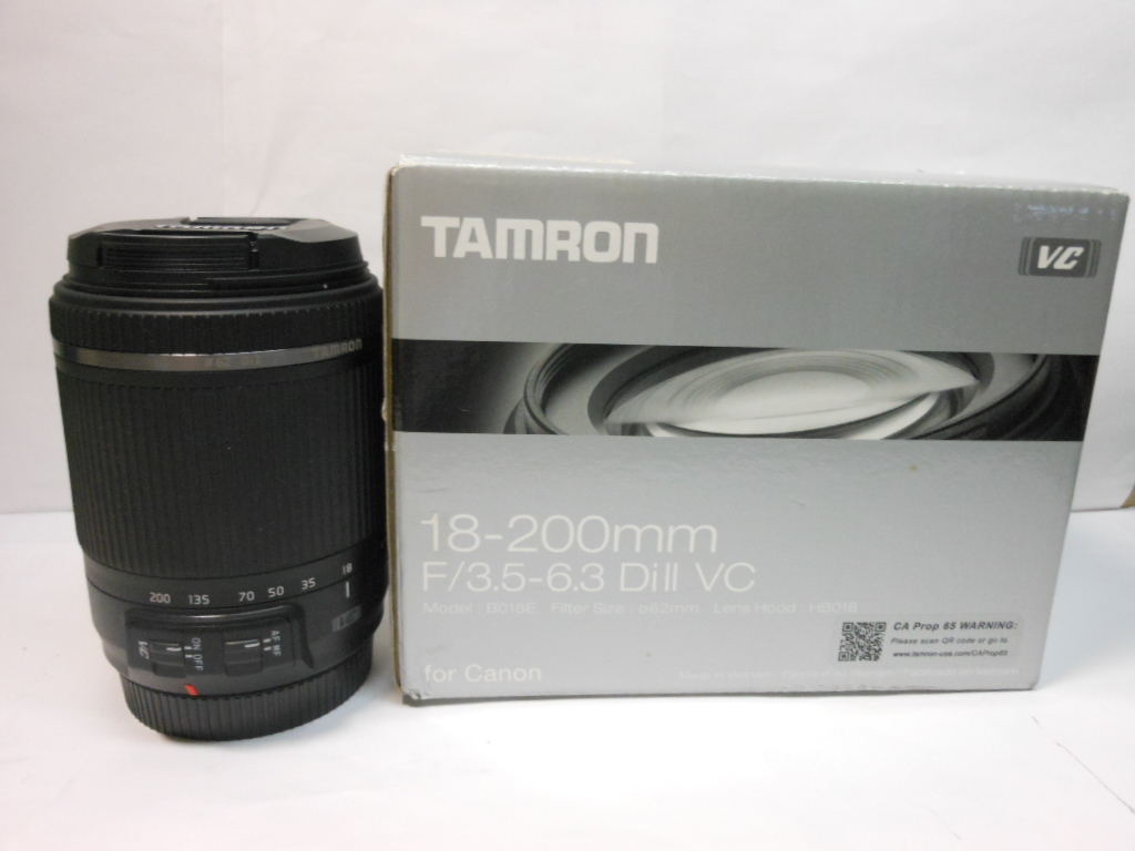 ☆希少極上美品級☆タムロン　ＴＡＭＲＯＮ　 ＡＦ 18-200ｍｍ Ｆ3.5-6.3 ＤｉⅡ ＶＣ　Canon　 B018 　即日発送 　キヤノン　元箱付